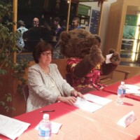 Cornell President Martha Pollack and Big Red
